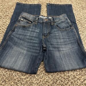 Wrangler Retro Relaxed Boot Cut Jeans Kids Denim Blue Wash Size 14 Reg